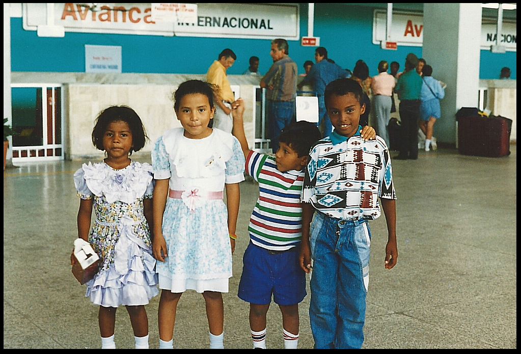 four of the nieces and
              nephews Robbie had never met