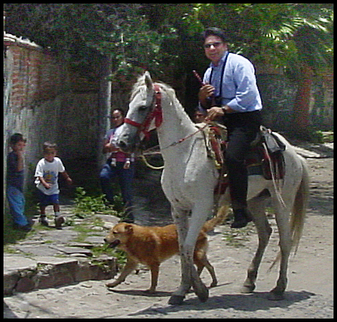 Robbie on a horse in Mexico
              2005