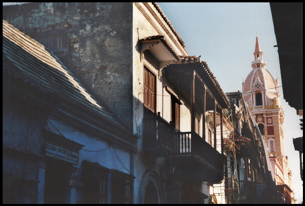 ancient wooden balconies and
              the beautiful baroque cathedral tower