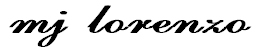 mj lorenzo's signature as Thomas
        Jefferson might have written it using old-style calligraphy