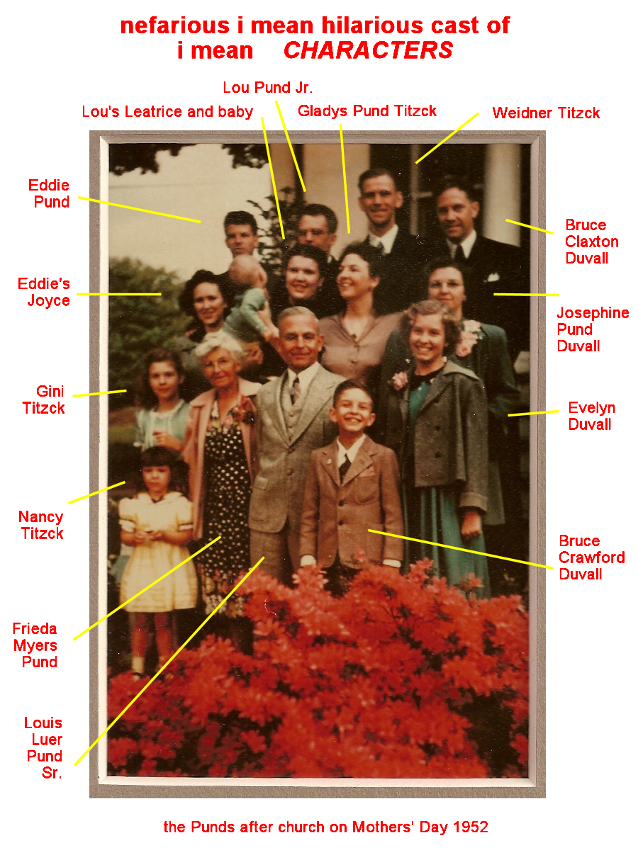 Frieda and Louie 1952 with four
                adult children and their mates and kids all present then
                born